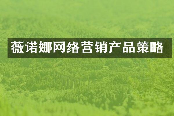 薇诺娜网络营销产品策略