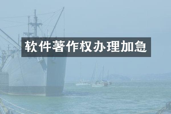 软件著作权办理加急