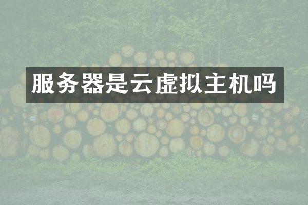 服务器是云虚拟主机吗