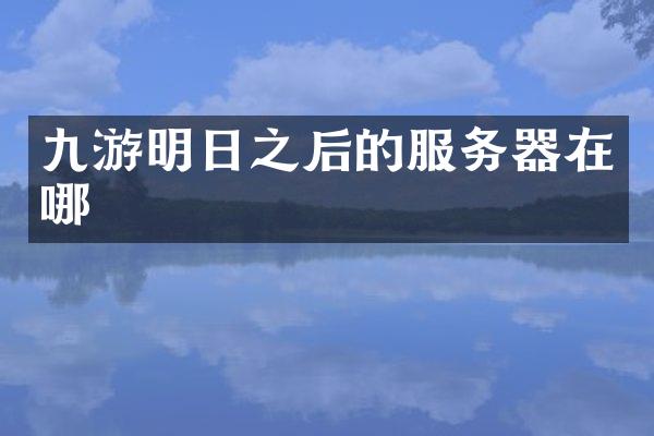 九游明日之后的服务器在哪