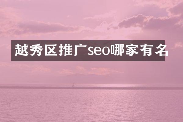 越秀区推广seo哪家有名