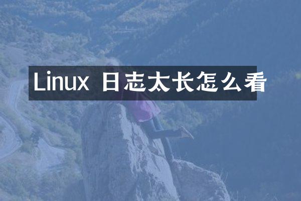 Linux 日志太长怎么看