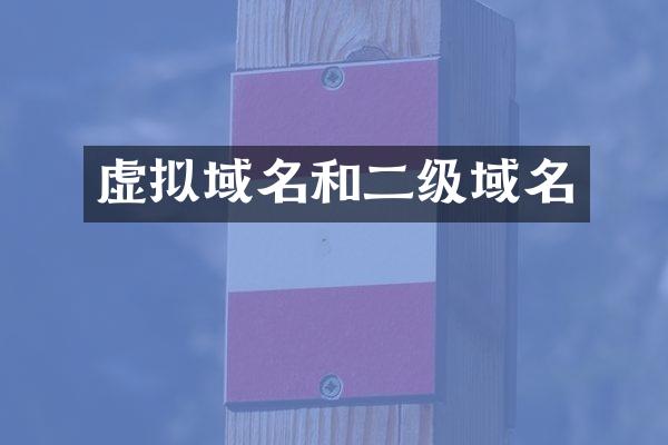 虚拟域名和二级域名
