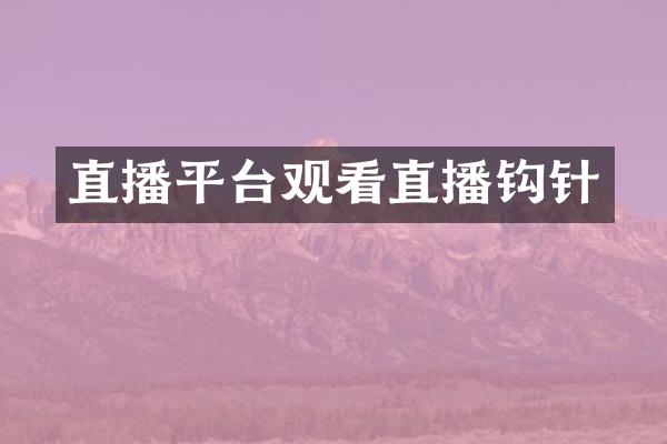 直播平台观看直播钩针