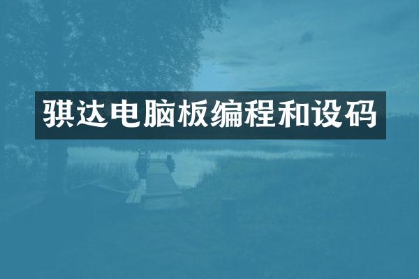 骐达电脑板编程和设码