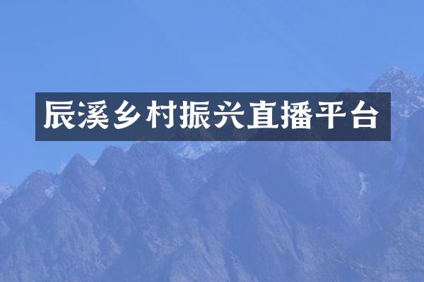 辰溪乡村振兴直播平台