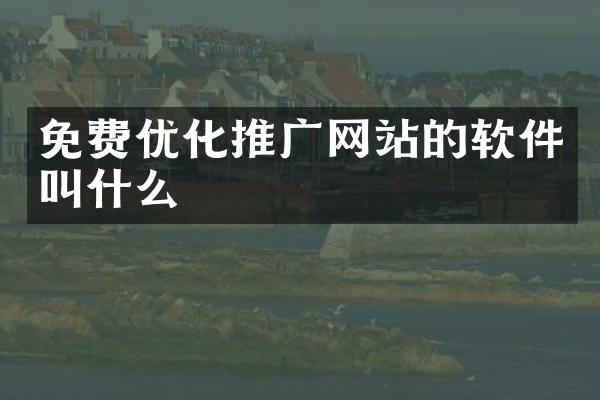 免费优化推广网站的软件叫什么