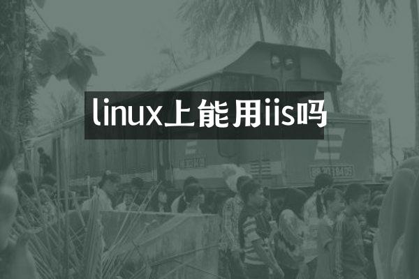 linux上能用iis吗