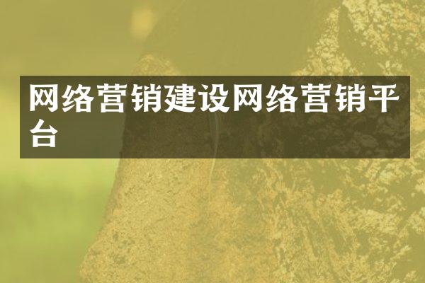 网络营销建设网络营销平台