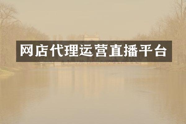 网店代理运营直播平台