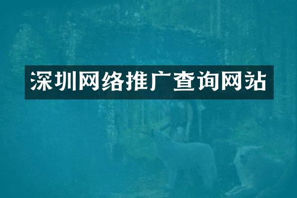 深圳网络推广查询网站