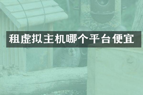 租虚拟主机哪个平台便宜