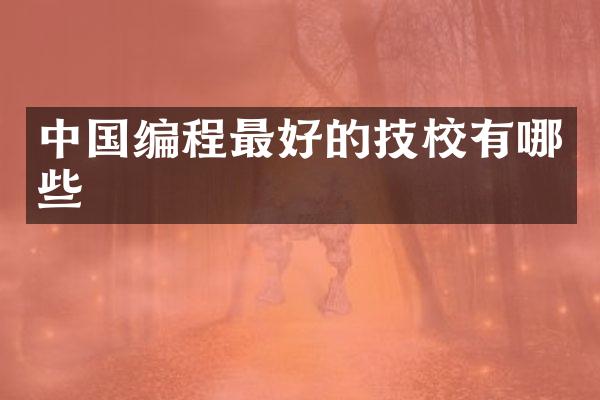 中国编程最好的技校有哪些