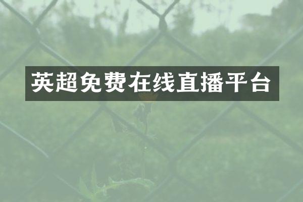 英超免费在线直播平台