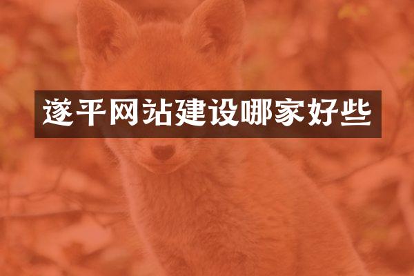 遂平网站建设哪家好些