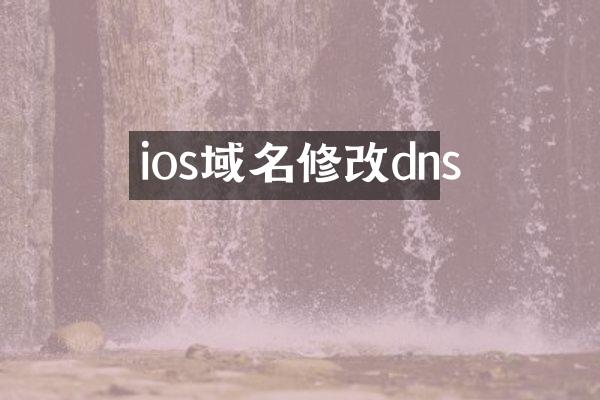 ios域名修改dns
