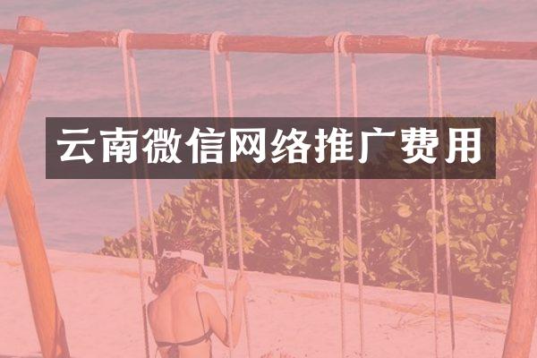 云南微信网络推广费用