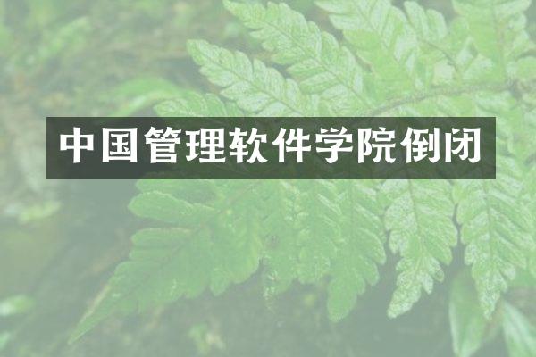 中国管理软件学院倒闭