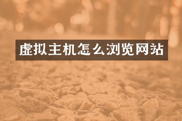 虚拟主机怎么浏览网站