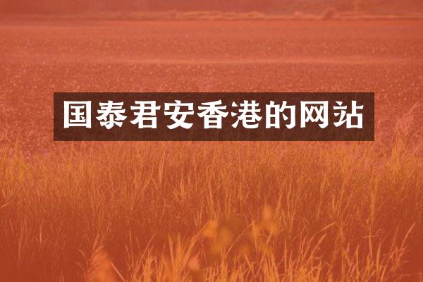 国泰君安香港的网站