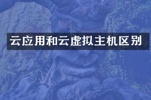 云应用和云虚拟主机区别