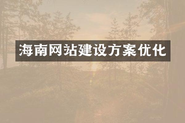 海南网站建设方案优化