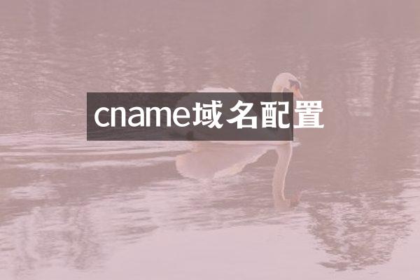 cname域名配置