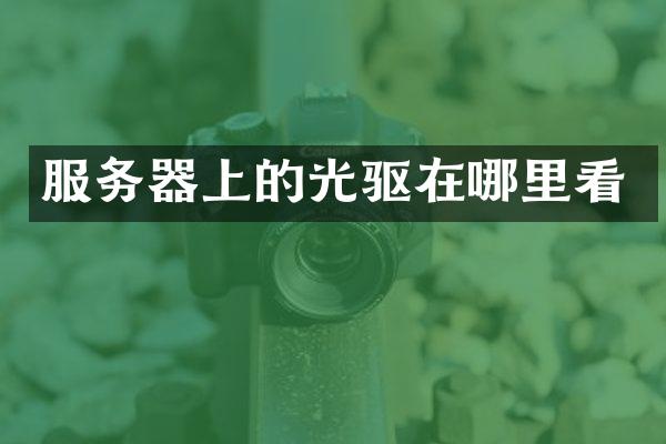 服务器上的光驱在哪里看