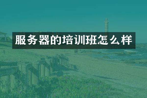 服务器的培训班怎么样