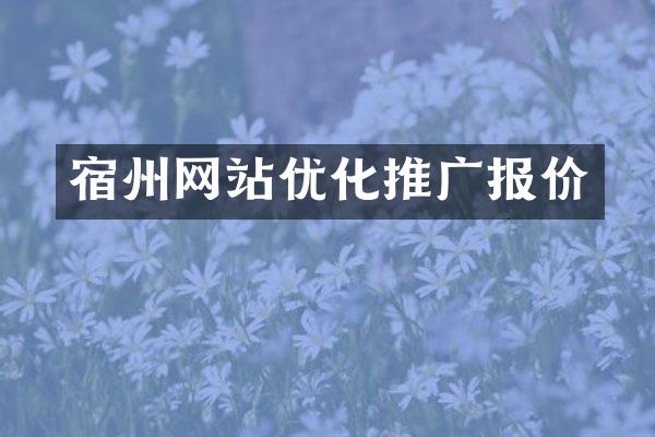 宿州网站优化推广报价