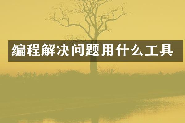 编程解决问题用什么工具