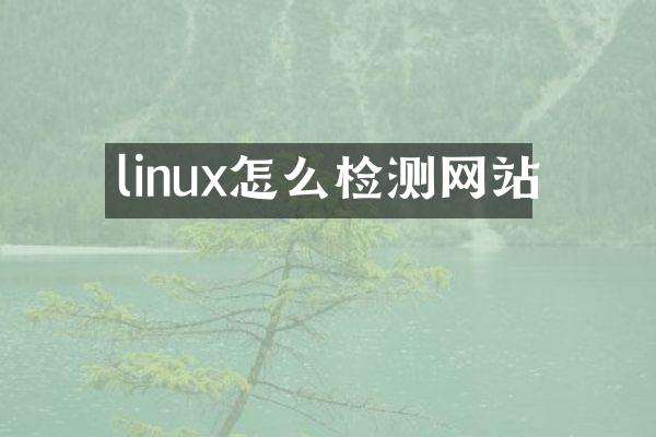 linux怎么检测网站