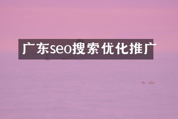 广东seo搜索优化推广