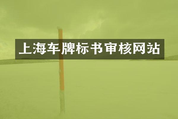 上海车牌标书审核网站