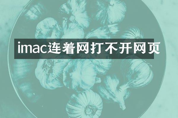 imac连着网打不开网页