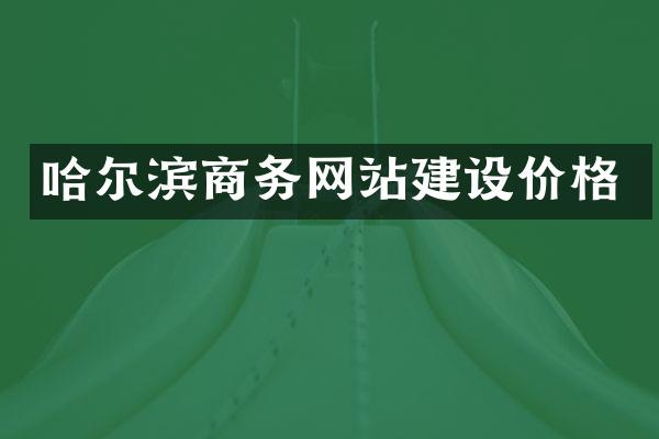 哈尔滨商务网站建设价格