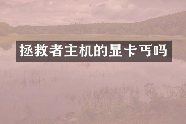 拯救者主机的显卡丐吗