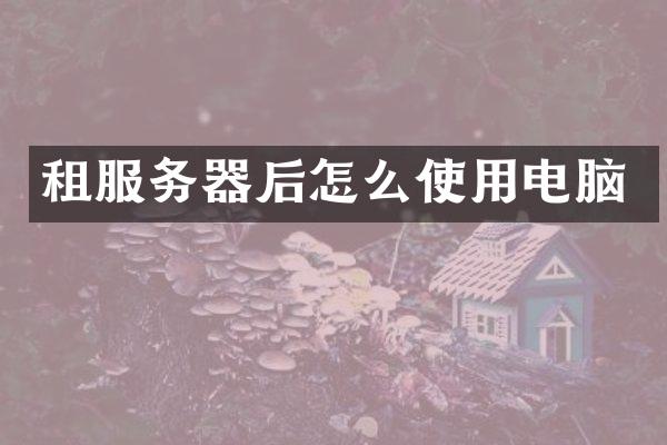 租服务器后怎么使用电脑