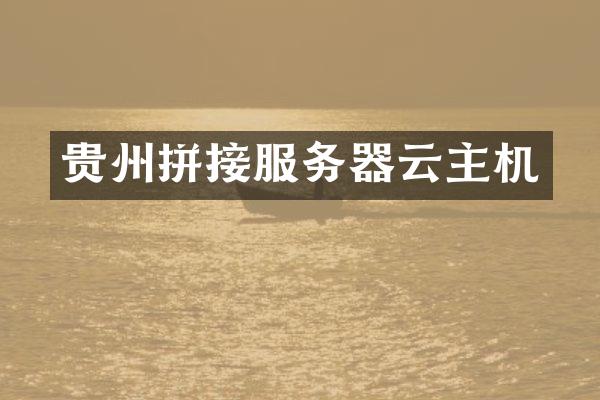 贵州拼接服务器云主机