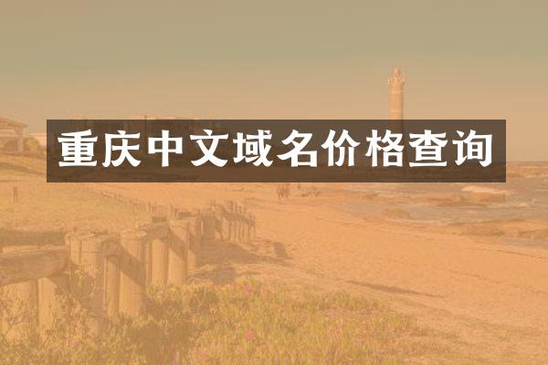 重庆中文域名价格查询