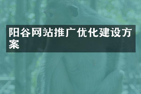 阳谷网站推广优化建设方案