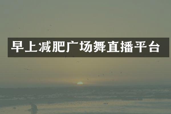早上减肥广场舞直播平台