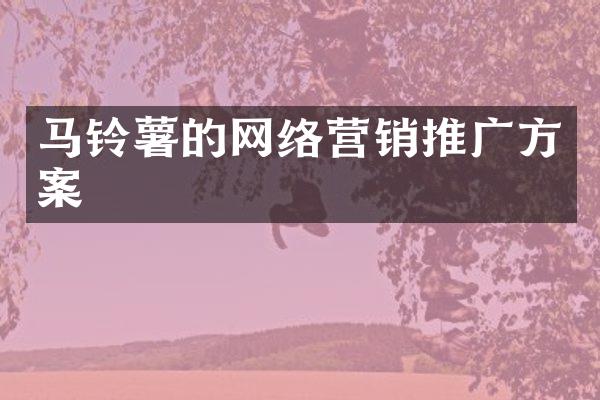 马铃薯的网络营销推广方案