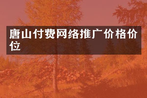 唐山付费网络推广价格价位