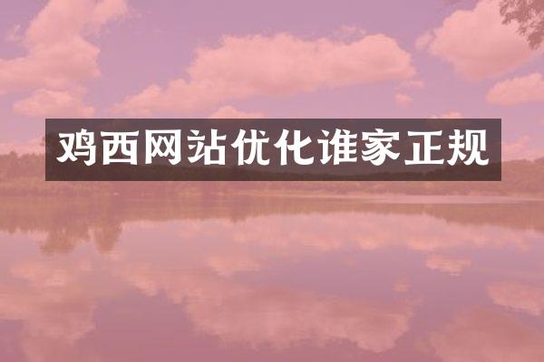 鸡西网站优化谁家正规