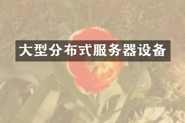 大型分布式服务器设备