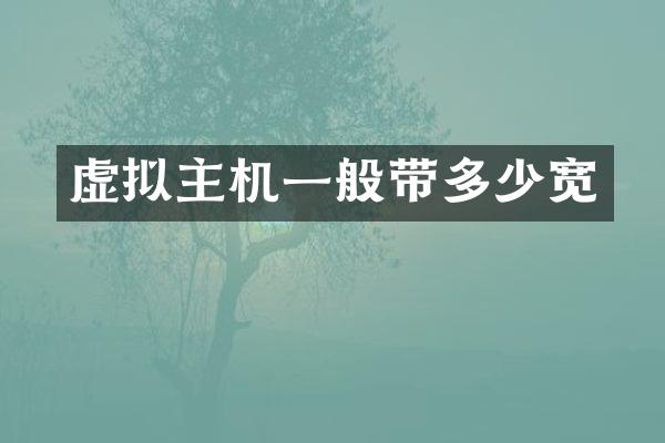 虚拟主机一般带多少宽