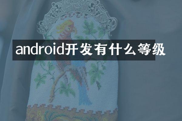 android开发有什么等级