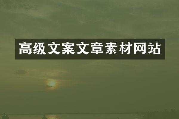 高级文案文章素材网站