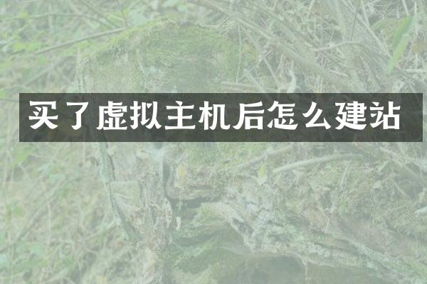 买了虚拟主机后怎么建站